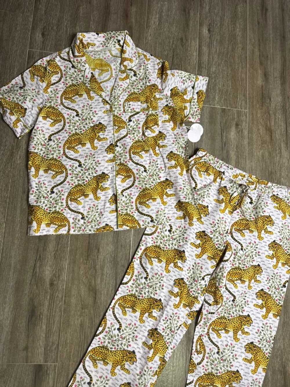 Printfresh Bagheera - Long PJ Set - Blush Organic cotton Pajamas Size M